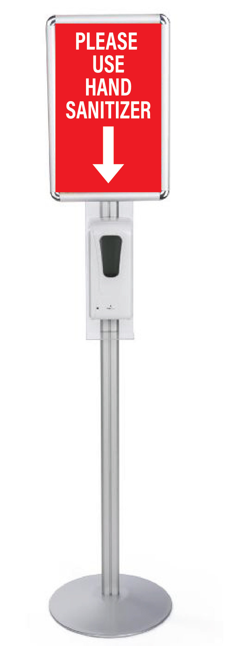 Automated sanitizer Stand w/ 11 x 17" Insert