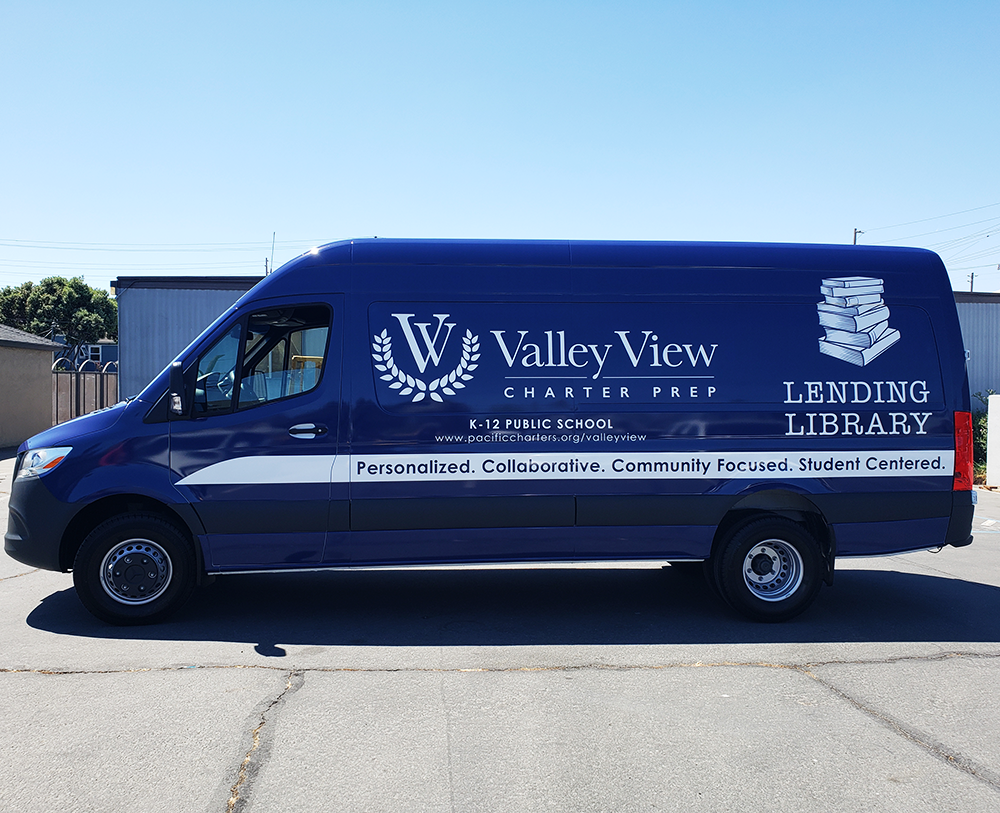 valley view charter vehicle wrap