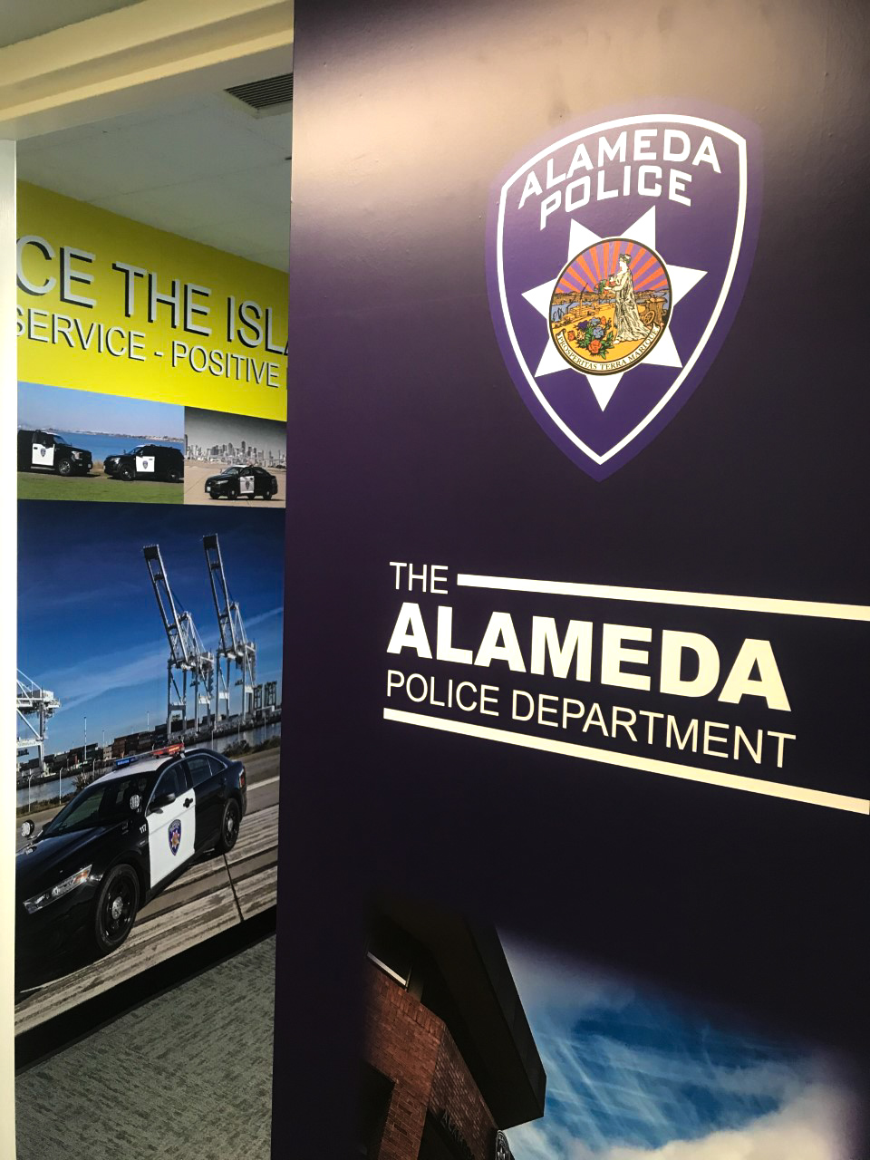 Alameda police department wall graphics