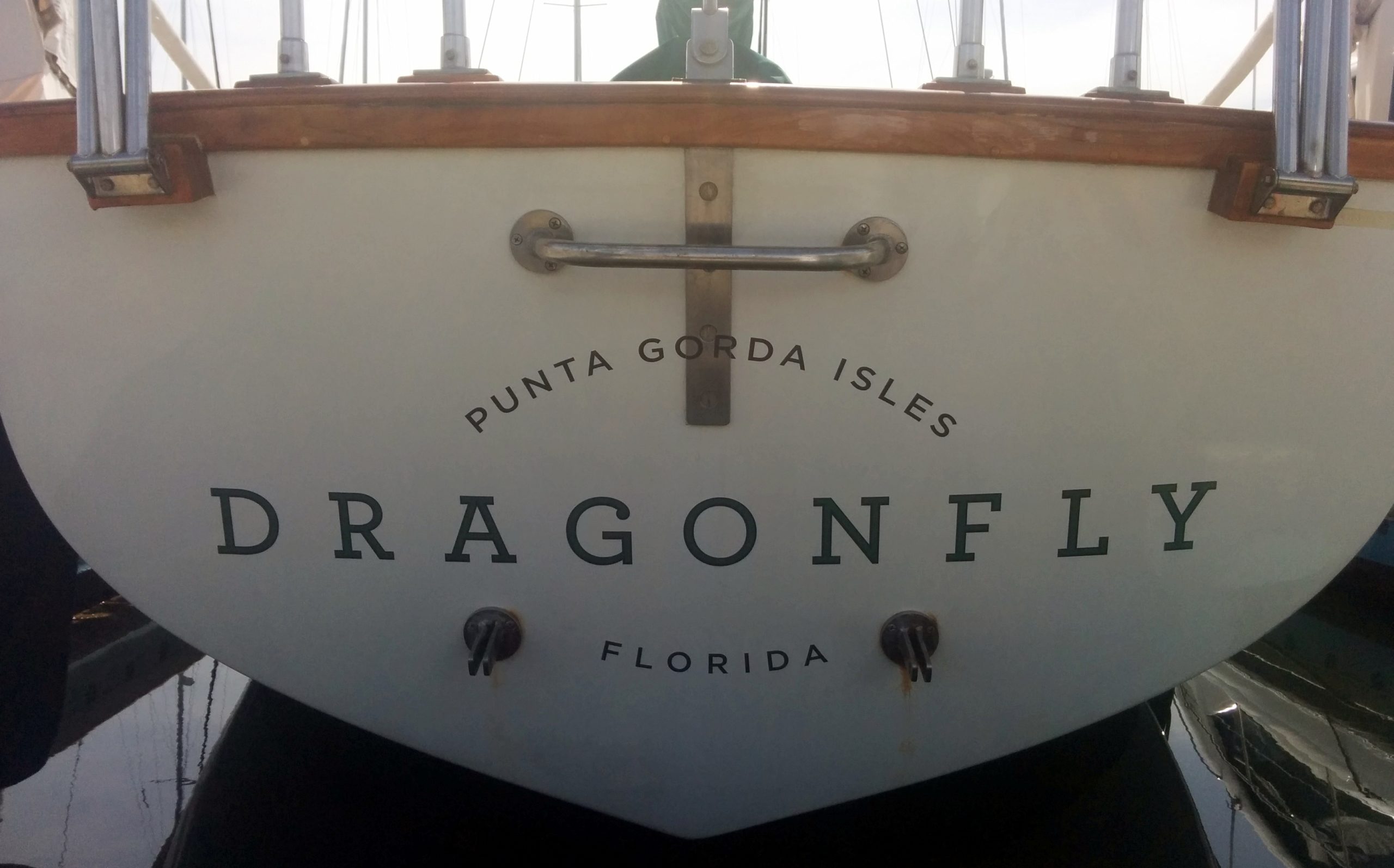 Dragonfly boat lettering