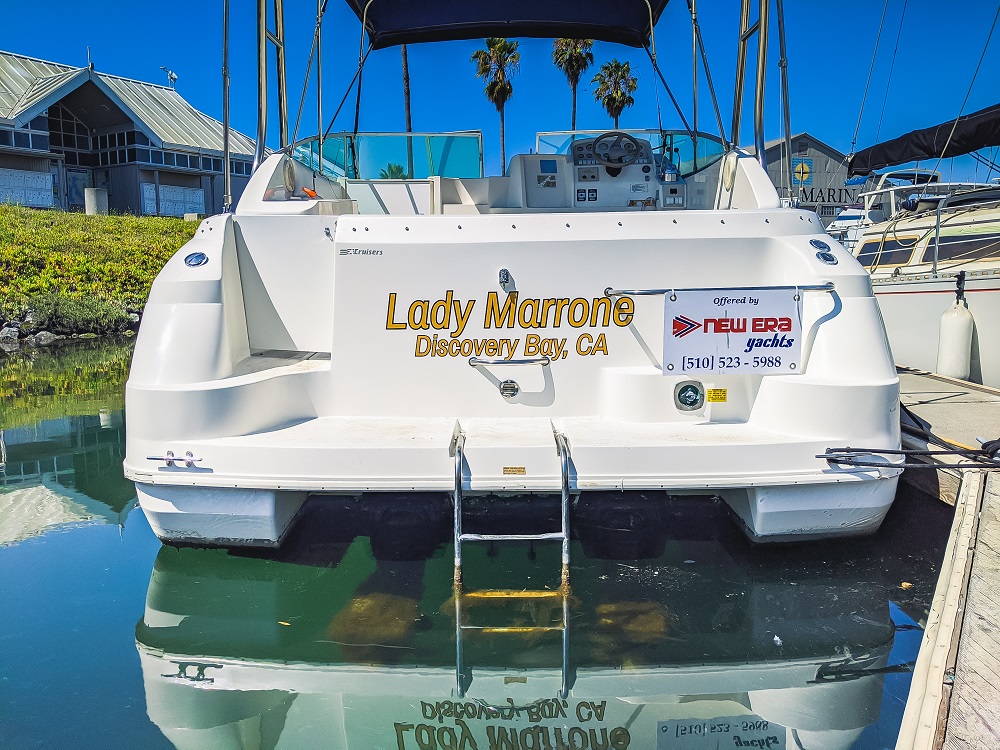 Lady Marrone boat lettering