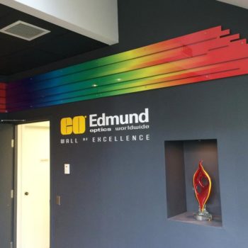 Edmund optics office wall sign