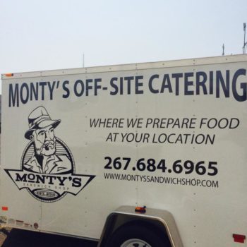 Catering trailer vehicle wrap