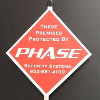 Phase security systems yard sign