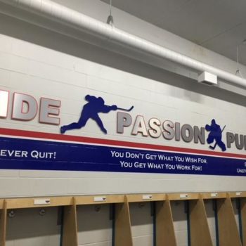 Hockey locker room signage