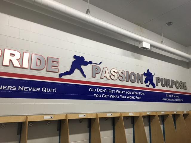 Hockey locker room signage