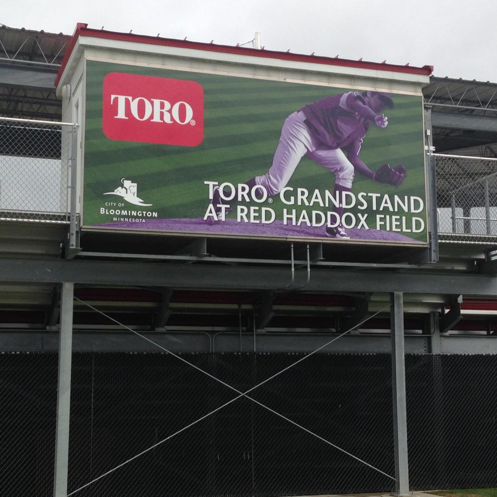 Toro baseball event sign Outdoor event and stadium installation