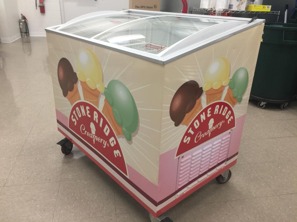 Stone ridge ice cream cooler decal