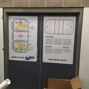 Ice hockey rink sign