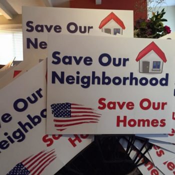 Neighborhood yard signs