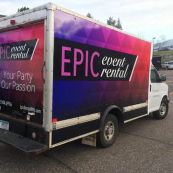 Epic event rental fleet wrap