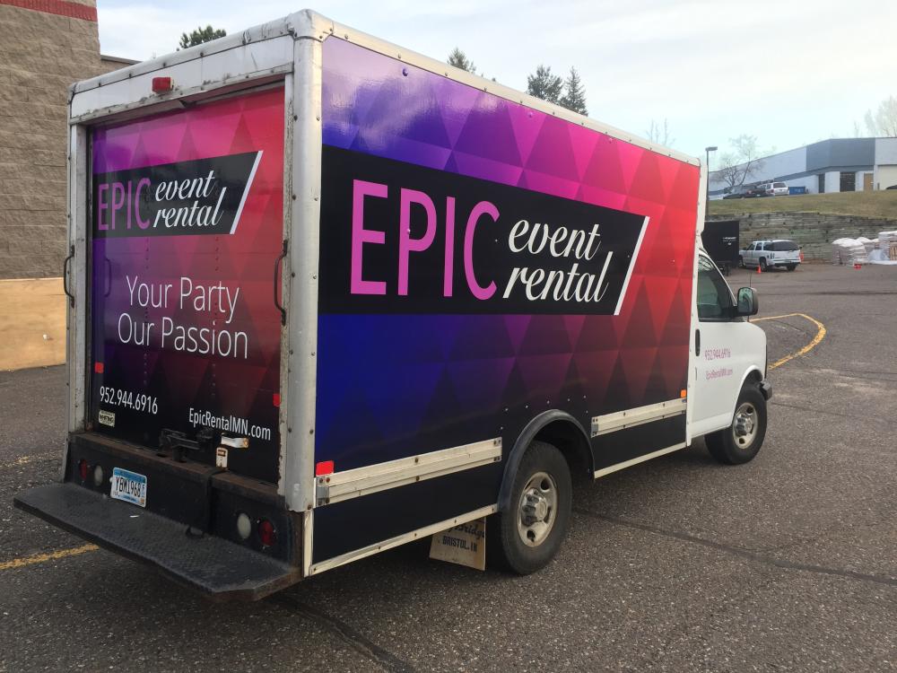 Epic event rental fleet wrap