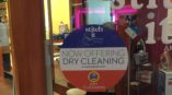 Dry cleaner window sign