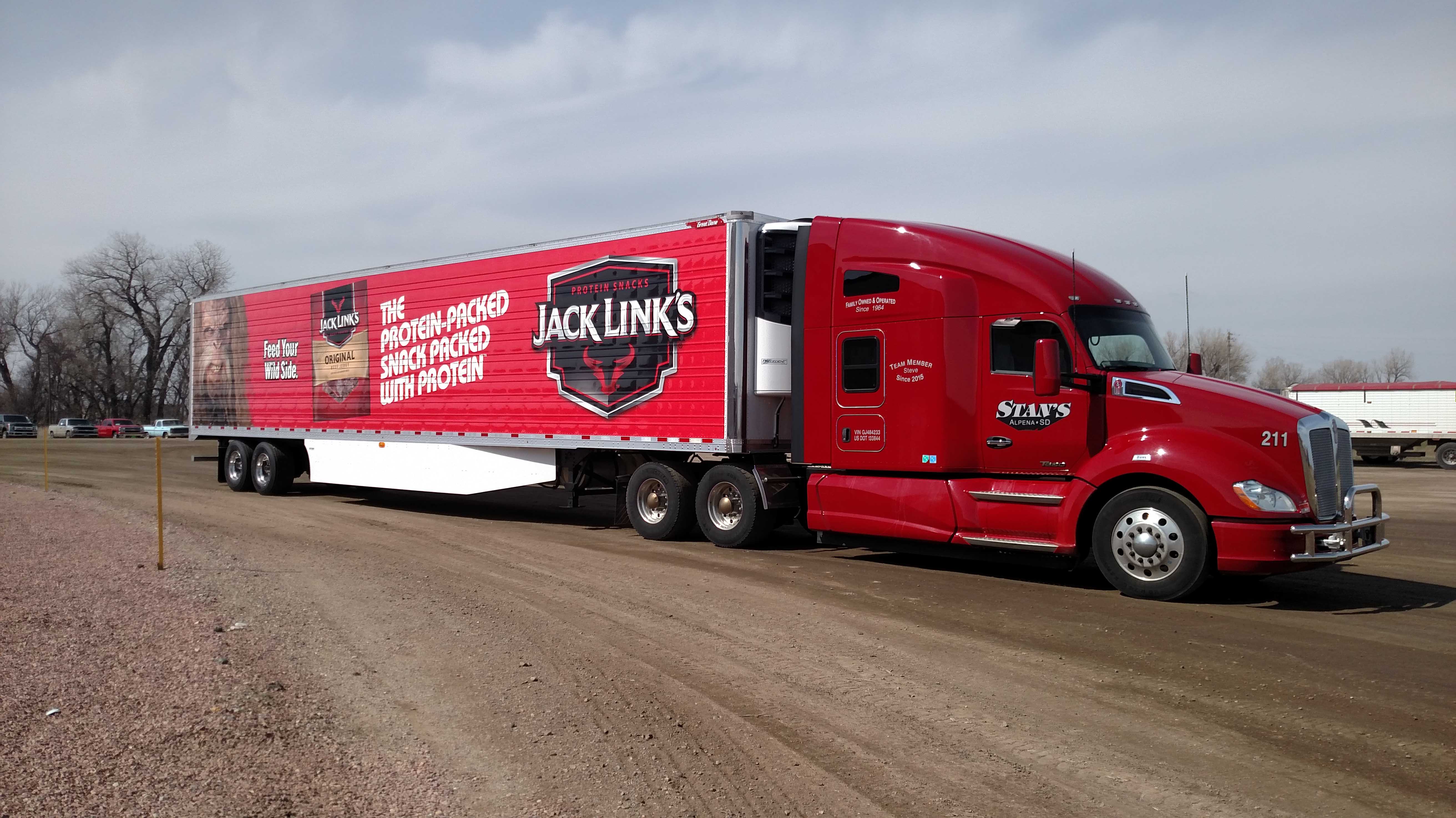 Jack Links trailer wrap full trailer wrap vehicle Minneapolis Eden Prairie Edina Bloomington