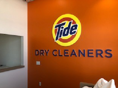 Tide dry cleaners sign Indoor Office Graphics Minneapolis Eden Prairie Edina Bloomington