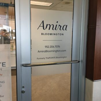Bloomington, Minnesota office door graphics interior Amira