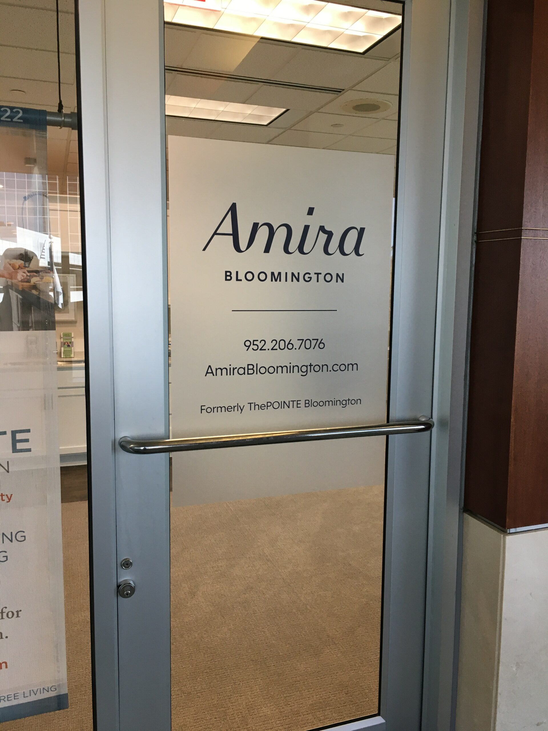 Bloomington, Minnesota office door graphics interior Amira
