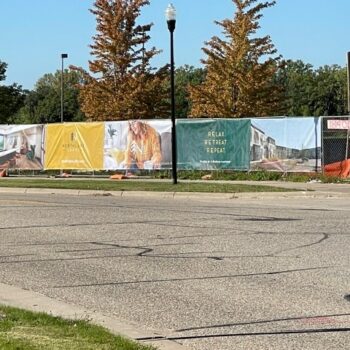 Minneapolis, Minnesota construction fence mesh banners