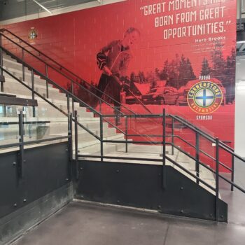 Minneapolis, Minnesota indoor wall graphic concrete block wrap