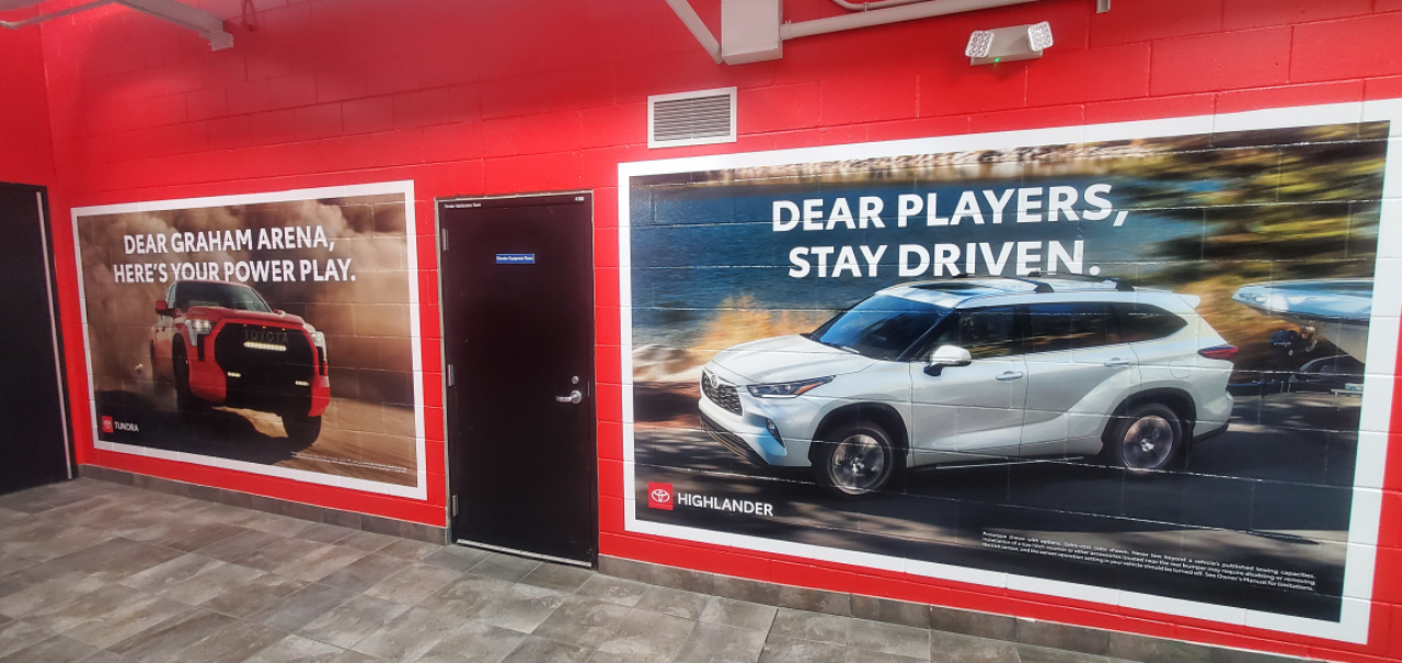 Minneapolis, Minnesota indoor wall event graphics Toyota