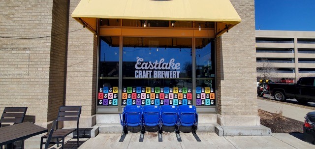 Minneapolis, Minnesota retail window graphics for Eastlake Craft Brewery