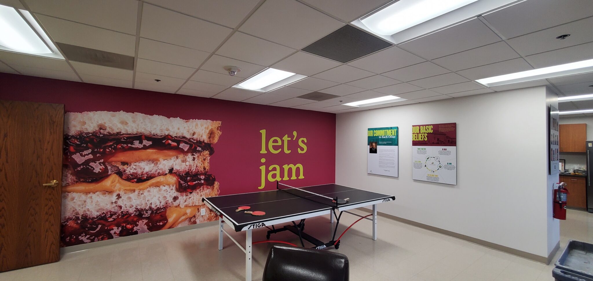 Edina, Minnesota wall mural office graphics Smuckers