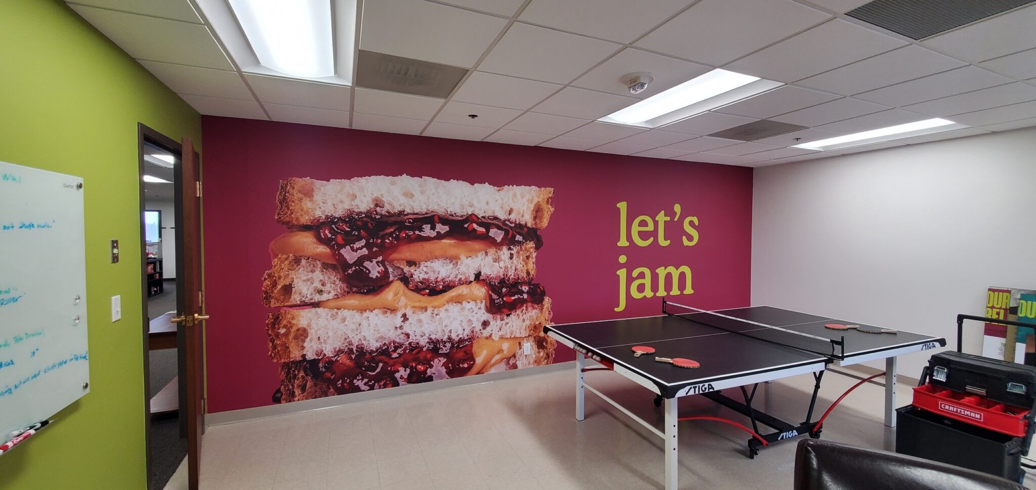 Edina, Minnesota wall mural office graphics Smuckers