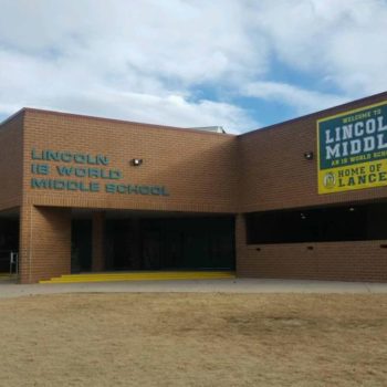 Lincoln Middle School Lancers outdoor wall signs 