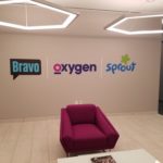 Bravo, Oxygen, Sprout wall logos