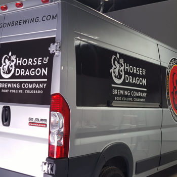 Horse and Dragon Brewing Company delivery truck design 