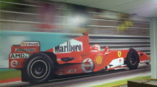 Formula 1 race car mural