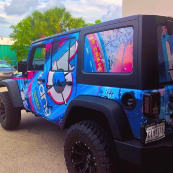 Jeep with bang energy vehicle wrap