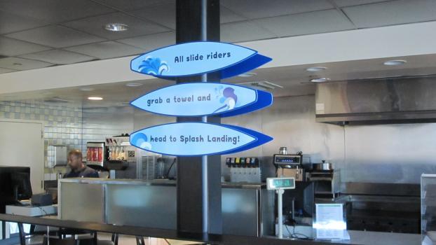 Directions in a concessions area