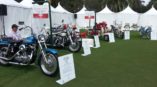 Vintage motorcycles on display