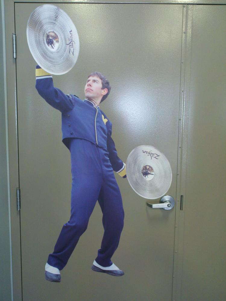 Cymbals player wall decal 