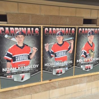 Cardinal baseball players wall graphics