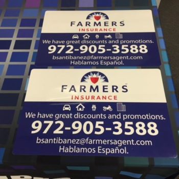 Farmers Insurance event table decals