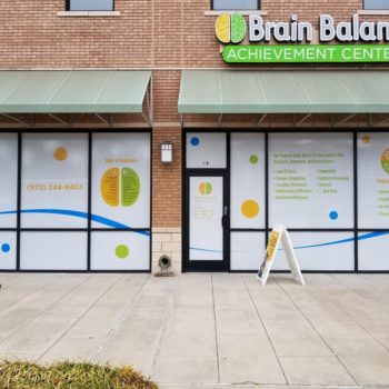 Brain Balance Achievement Centers window graphics and outdoor signage