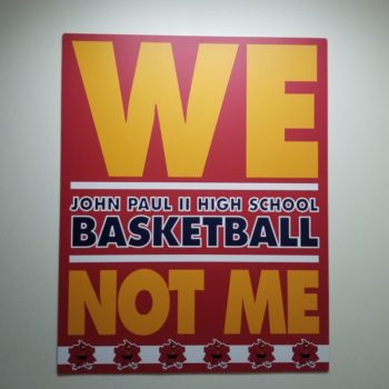 John Paul II High School Basketball wall graphics