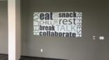 relax eat snack word wall graphic