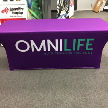 OmniLife event printed cloth table wrap
