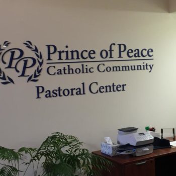 Prince of Peace Pastoral Center 3d wall sign