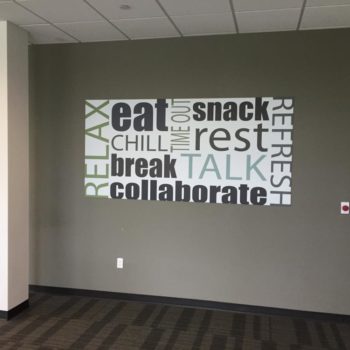 relax eat snack word wall graphic