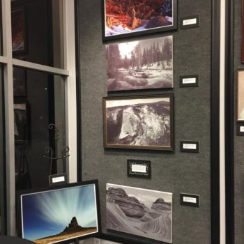 Printed photographs gallery display