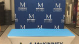 McKinney Chamber of Commerce table cover and step and repeat banner