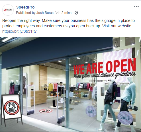 mall and retail store social distancing graphics