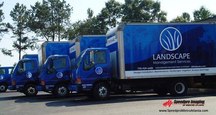 Landslide Management Services vehicle fleet wraps 