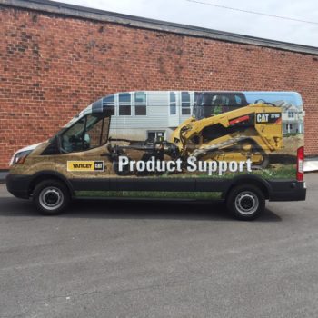 CAT Product Support vehicle fleet wrap side view 