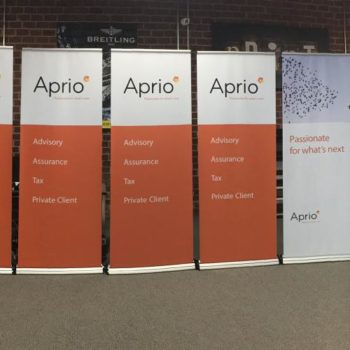 Aprio standing banners 