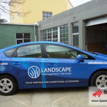 Landscape Management Services car wrap 